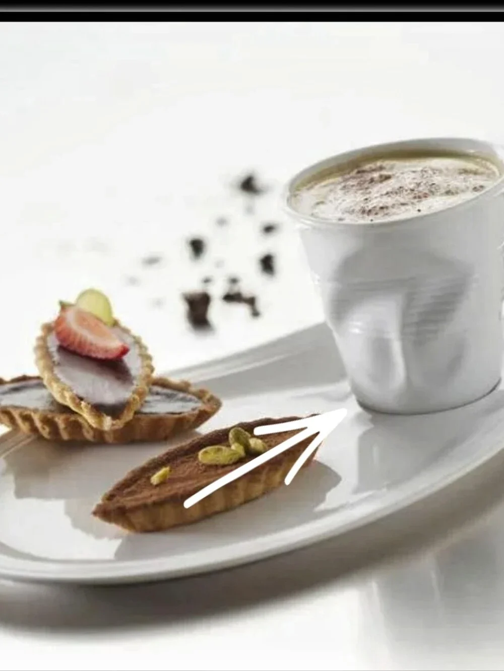 Revol France Crumpled Tumbler Porcelain Solo Style Cappuccino Cups White 2 Set